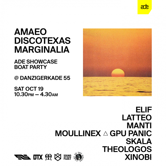 Amaeo x Discotexas x Marginalia ADE boat party!