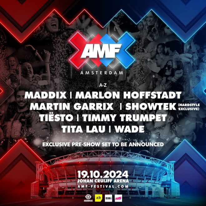 Amf reveals monumental 2024 line-up featuring Tiësto, Marlon Hoffstadt, Timmy Trumpet, Maddix, Wade, Tita Lau and Showtek