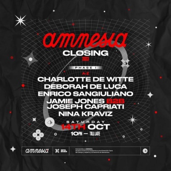 Amnesia announces first names for world-renowned closing party - EVENTS -  Mixmag Netherlands