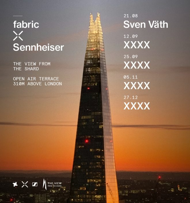 Fabric & Sennheiser present 'the view from the shard 2026' series featuring Sven Väth