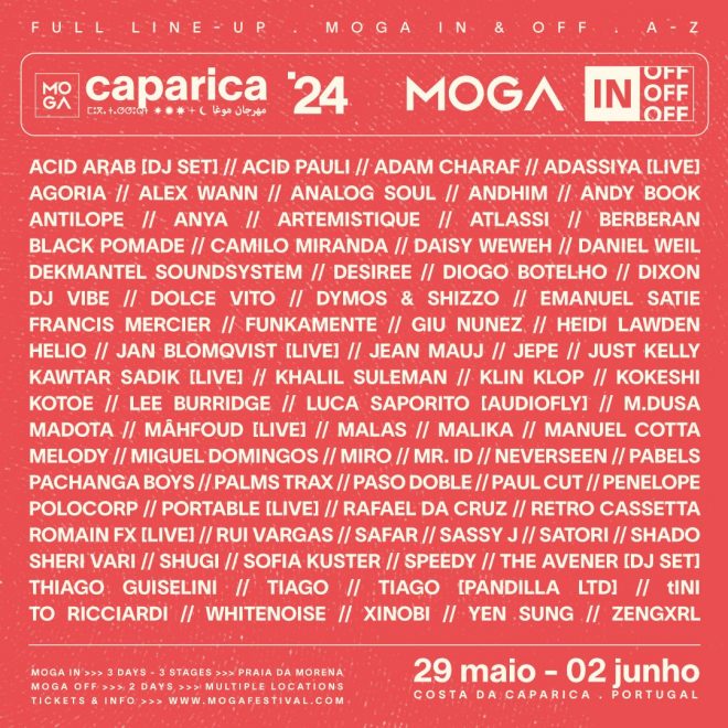 MOGA Caparica announces second wave of names and off party headliners