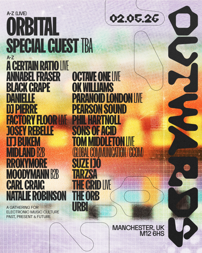 Outwards announces Orbital, Moodymann b2b Carl Craig, The Orb, Octave One, Paranoid London and more for inaugural Manchester festival