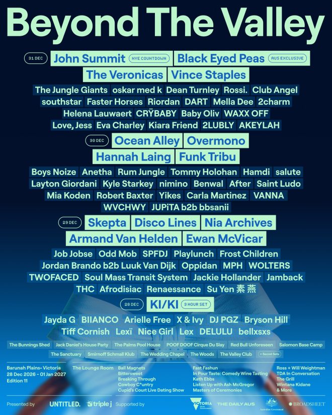 John Summit, KI/KI, Overmono and Nia Archives lead Beyond The Valley 2026/27 lineup